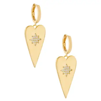Най-новите модни кристални обеци-сърца с висулки във формата на жокера, дълги дамски обици-висулки, бижута златен цвят