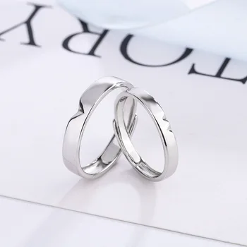 Пръстен във формата на любов от чисто сребро 925 проба с минималистичен дизайн като подарък за Деня на 