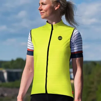Жена жълта жилетка Pro team за велоспорта, лесен ветрозащитный жилетки, облекло за планински велосипед МТВ, яке без ръкави