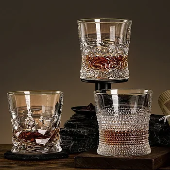 300 мл Чаша за уиски, Стъклен Дом Прозрачни съдове, Кристална чаша, Купа за чужда вина, Творчески Европейски Бира, чаша вино, чаша Едро