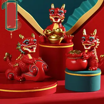 Коледен подарък миниатюрни Фигурки на дракон Поддържан украшения за дома, Аксесоари за офис бюрото Декор на стая