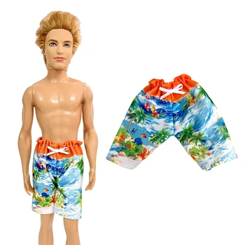 1 бр. Бански с плажни модел, Летни дрехи за плуване, Панталони, Ежедневни панталони, Дрехи за приятеля на Барби, Аксесоари за куклата Кен