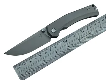 Сгъваем нож Sixleaf 6,1 инча с нож CPM 20CV, ръкохватка от титанова сплав TC4, инструмент EDC за нощуване на открито SL-18-Sand