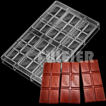 Форма за шоколад с шарени плодове, какао от поликарбонат, форми за печене на сладки, форма за шоколадови блокчета, инструмент за печене на сладкиши, форма за печене шоколадови бонбони