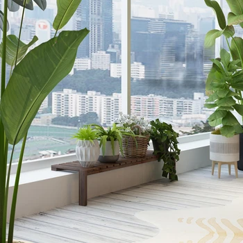 1-слой антикорозионна дървени подложки за съхранение на цветя, които се простират балкон, рафт за растения в хола, стелажи за организиране на саксиите.