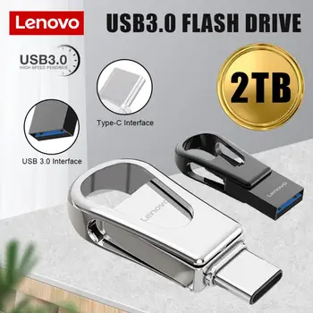 Lenovo TYPE C USB Флаш Памет OTG 2 В 1 USB Устройство 3.1 Флаш-Диск 1 TB Водоустойчив Стик 2 Tb Usb устройство с Памет За Игри Ps5 Ps4