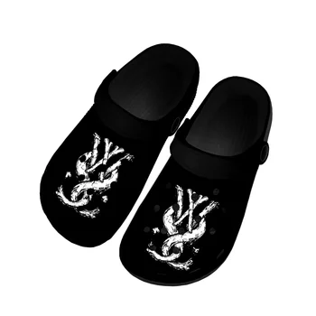 Домашни сабо металкор група While She Sleeps; Водоустойчив обувки по поръчка; Мъжки Дамски обувки за юноши; дишаща плажни чехли с дупки;
