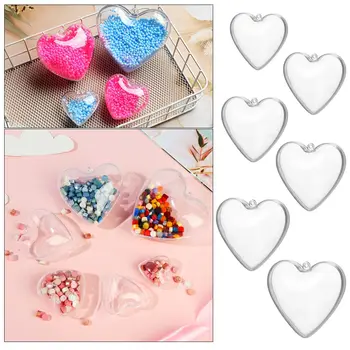 Направи си САМ Сърце Shape Акрилна Форма Пластмасова Кутия шоколадови Бонбони с Топка в форма на сърце, Креативната Кутия Захар, Опаковки За храни