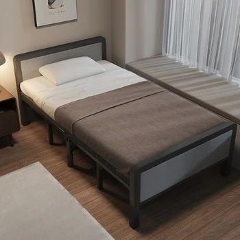 Сгъваемо легло, двойно домакински проста легло за жилища за отдаване под наем на легло за вечеря офис на едно легло да спи на твърда легло подсилена стоманена легло