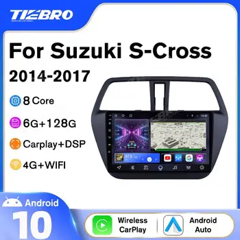 Автомобилно радио Tiebro За Suzuki S-Cross SX4 2014 2015 2016 2017 Автомобилен Bluetooth плейър 2DIN Стерео Приемник Навигатор За Автомобили Carplay