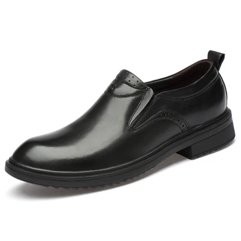 Чисто нов мъжки обувки от естествена кожа, Класически бизнес обувки, Ежедневни обувки подметка Мъжки официалната обувки голям размер： 36-47