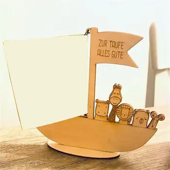 Дървен държач за пари. Скоба във формата на лодка. Декоративен Минималистичен Портфейл с Щипка за Пари за Годишнината на Деня на Благодарността в Подарък за Рожден Ден