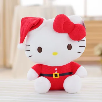 30 см кукла на Sanrio, плюшена играчка, кукла-котка, кукла на Hello Kitty, плюшен играчка, Коледен подарък - Сладък и мек плюшен играчка на Hello Kitty