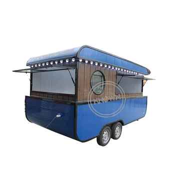 Произведено Бар ремарке Фургон за продажба на сладолед, Ретро кутия за коне, колички за хот-дог, Павилион с храна, ремарке за хранене