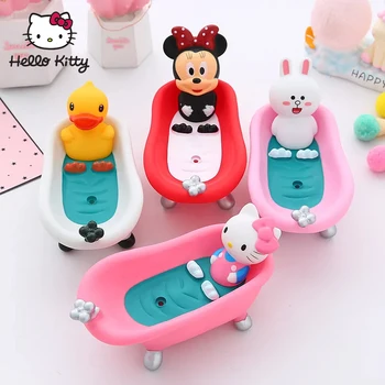 Нова кутия за сапун Kawaii Hello Kitty, домашна творческа персонално аниме, Kt, мивка за измиване на ръцете във вана, Сапун скоба, аксесоари за баня