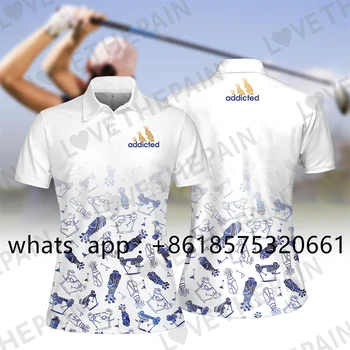 Жените риза за голф, поло С къс ръкав, Спортни развлечения, Висококачествени Спортни облекла за фитнес на открито с цветя принтом, Дишаща риза