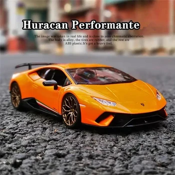 Bburago 1:24 Lamborghini Huracan Performante Модел на Спортен Автомобил От Сплав, Монолитен под налягане Метална Играчка, Имитирующая Модел Състезателна Кола, Детски Подарък
