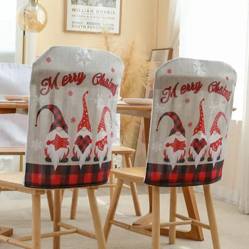 Нов Коледен комплект столове Rudolph за хол, трапезария, домашна коледна украса, на набор от консумативи за гърба