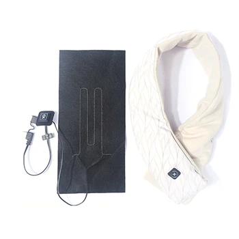 Зимен шал с USB нагряване, мъжки и дамски шал, топло, USB-топло за дрехи с регулируема температура от 3 прехвърляне, черен