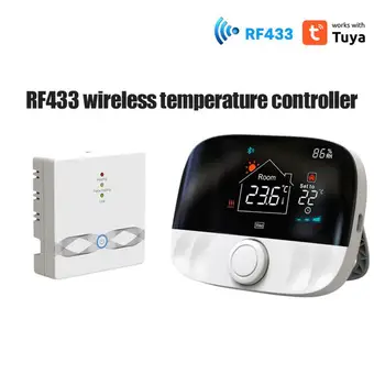 Sasha Умен дом Wifi Термостат 433 Mhz Газов котел за подгряване на вода с Дигитален регулатор на температурата на Алекса Home Smart Life