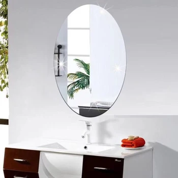 Универсална декоративна стикер на стената С широки отражение, самоклеящийся компактен дизайн, лесен монтаж, огледало в цял ръст
