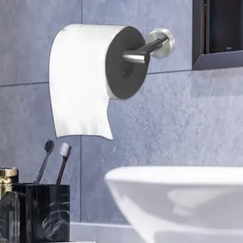 Държач за тоалетна хартия без ръжда, самоклеящийся притежателя хартиени кърпи за ръце от неръждаема стомана за кухня, баня, монтиран на стената, за удобство.