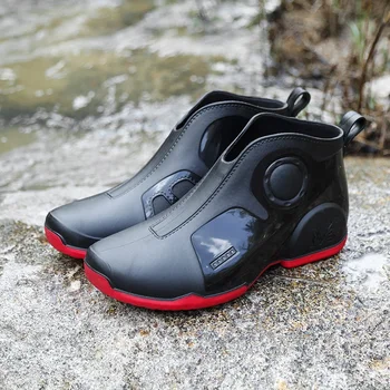Мъжки непромокаеми ботуши за риболов в открито 2023, Модни нескользящие водоустойчив непромокаеми обувки за работа в кухнята, Непромокаеми обувки за почистване на автомобили
