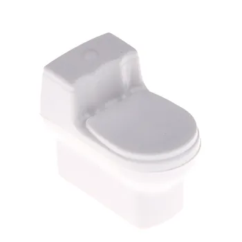 1 бр. Неокрашенная бяла модел на тоалетна 1: 20, Миниатюрни мебели за куклена къща