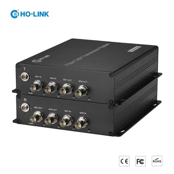 Факс разпространение помещение 4-канален 3G HD SDI видео оптичен конвертор комплект от предавател и приемник