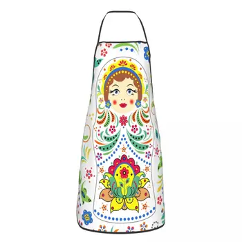 Руската Matryoshka с цветен модел, Престилки За мъже И Жени,-готвач кухня на Руското народно творчество, прибори за готвене и печене