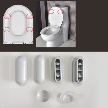 Капак на тоалетната чиния Пластмаса устойчива на плъзгане полагане на тоалетната Седалка Противоударные Буфери Възглавница Гумена тампон Броня Противоударные Аксесоари за баня