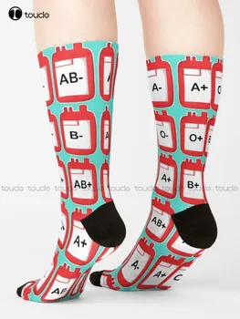Чорапи С Шарките На Единици Кръв, Страхотни Чорапи, Персонални Потребителски Унисекс Чорапи За Възрастни, Юноши И Младежи, 360 ° Цифров Печат Hd, Висококачествен Подарък