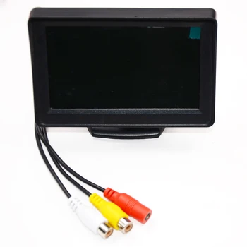 Камера за обратно виждане на автомобила с широк 4.3-инчов цветен дисплей TFT LCD, монитор заден ход, резервно паркинг, Reve 480 × 365 DC 9V-36V