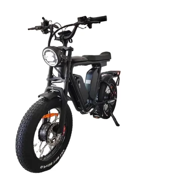 Ebike bafang Dual Motor 48V1000Wx2 Корея Двойна Батерия 44Ah Маслен Спирачка Пълно Окачване Дълго Седалка Дебела Гума Бърз Електрически Велосипед