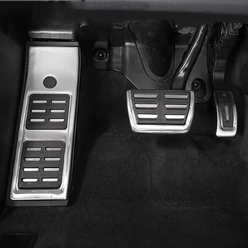 3 комплекта за Лесен монтаж Педала на спирачката колата е Подходящ за стойка за краката Покриване на педалите от неръждаема стомана Поставка за краката